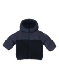 Il Gufo logo-patch padded jacket - Blue