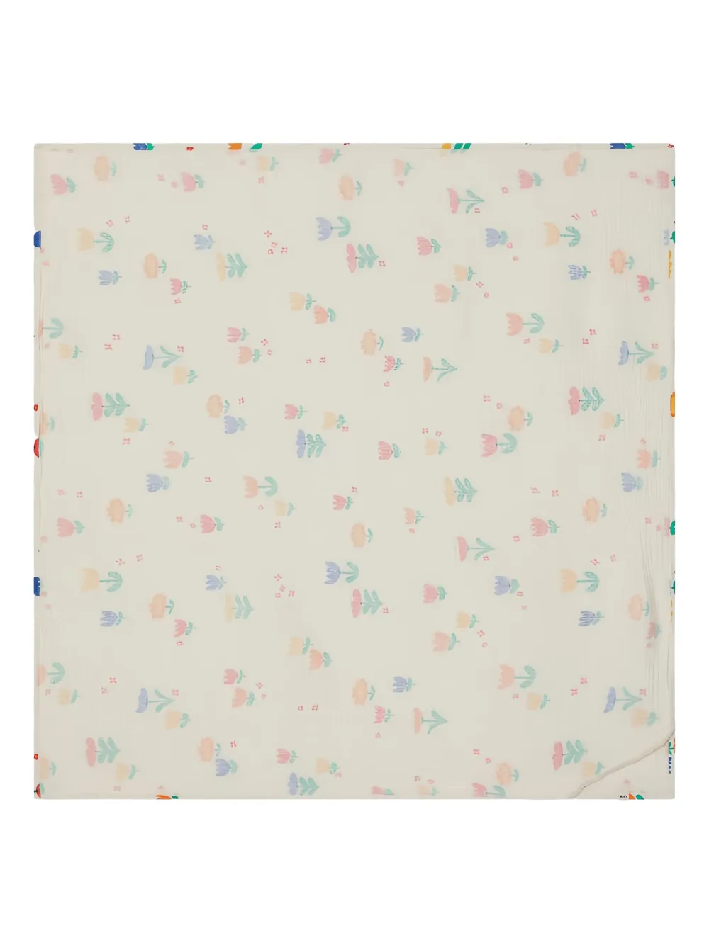 Bobo Choses floral-print blanket and bib set Beige