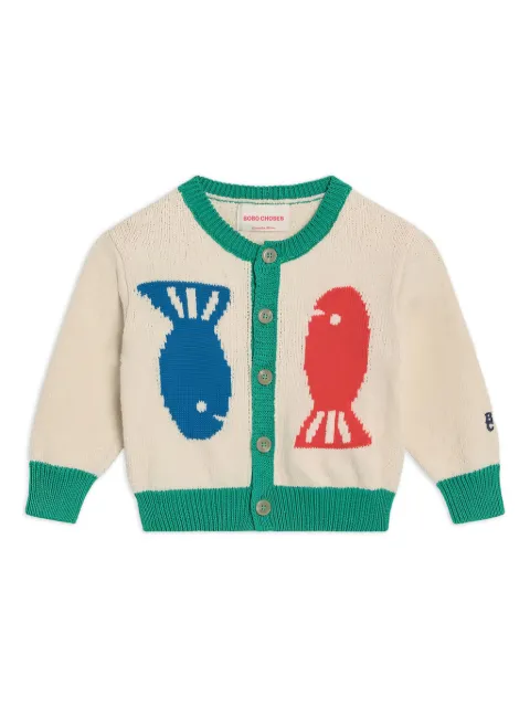 Bobo Choses fish-pattern cardigan