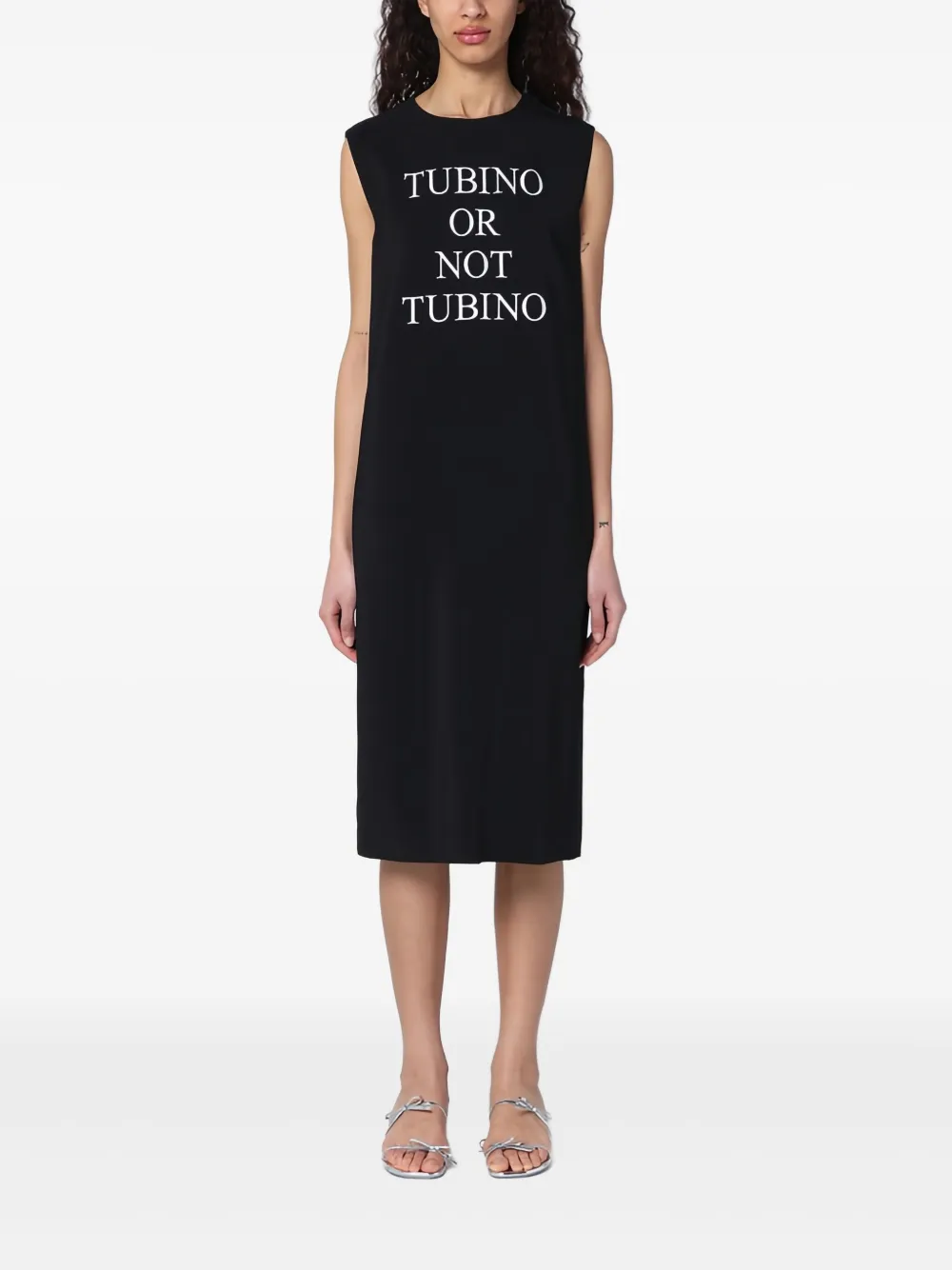 Moschino Tubino or Not Tubino midi-jurk - Zwart