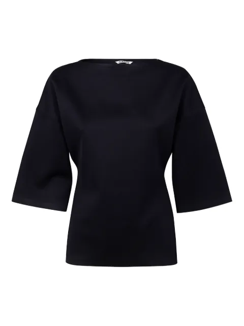 Auralee slash-neck top