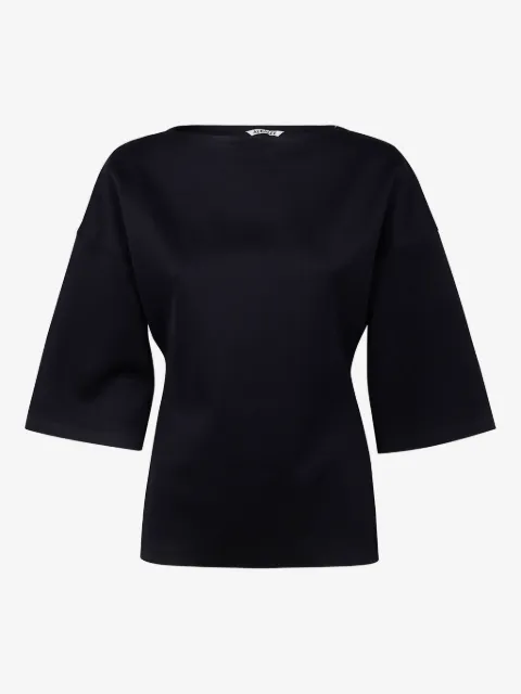 Auralee slash-neck top