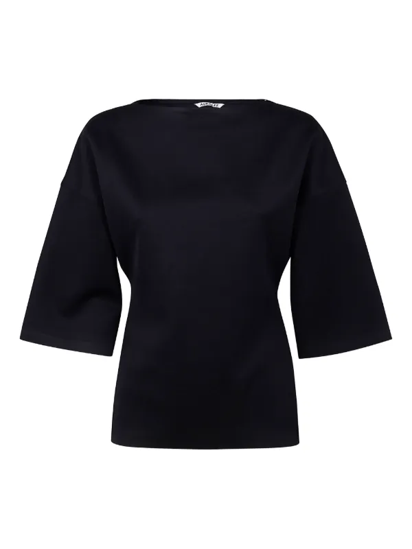 Auralee Slash-neck Top in Blue