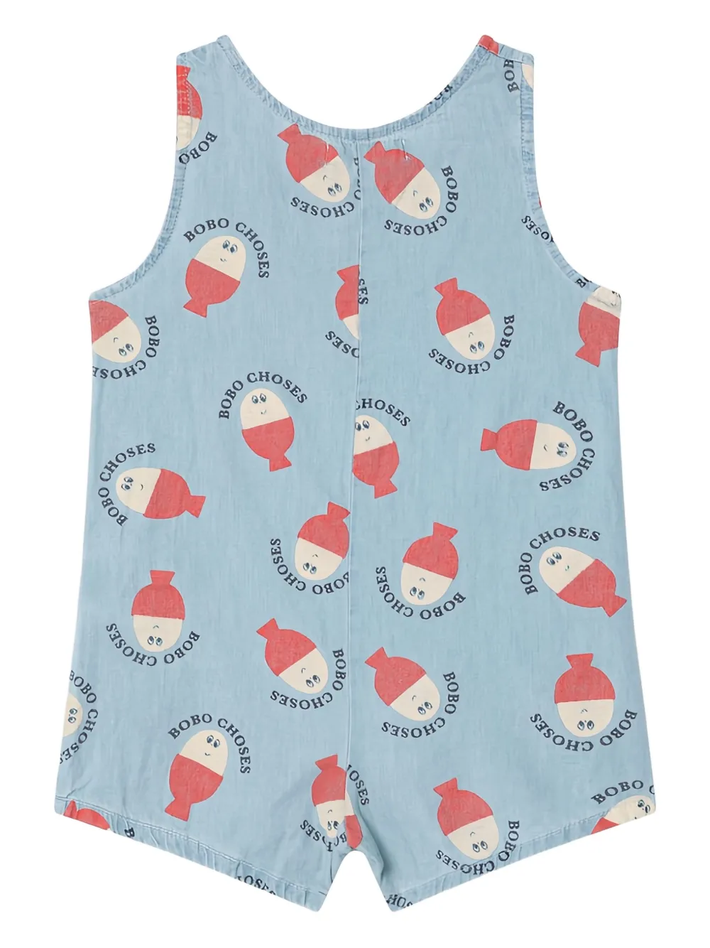 Bobo Choses Playsuit van spijkerstof - Blauw