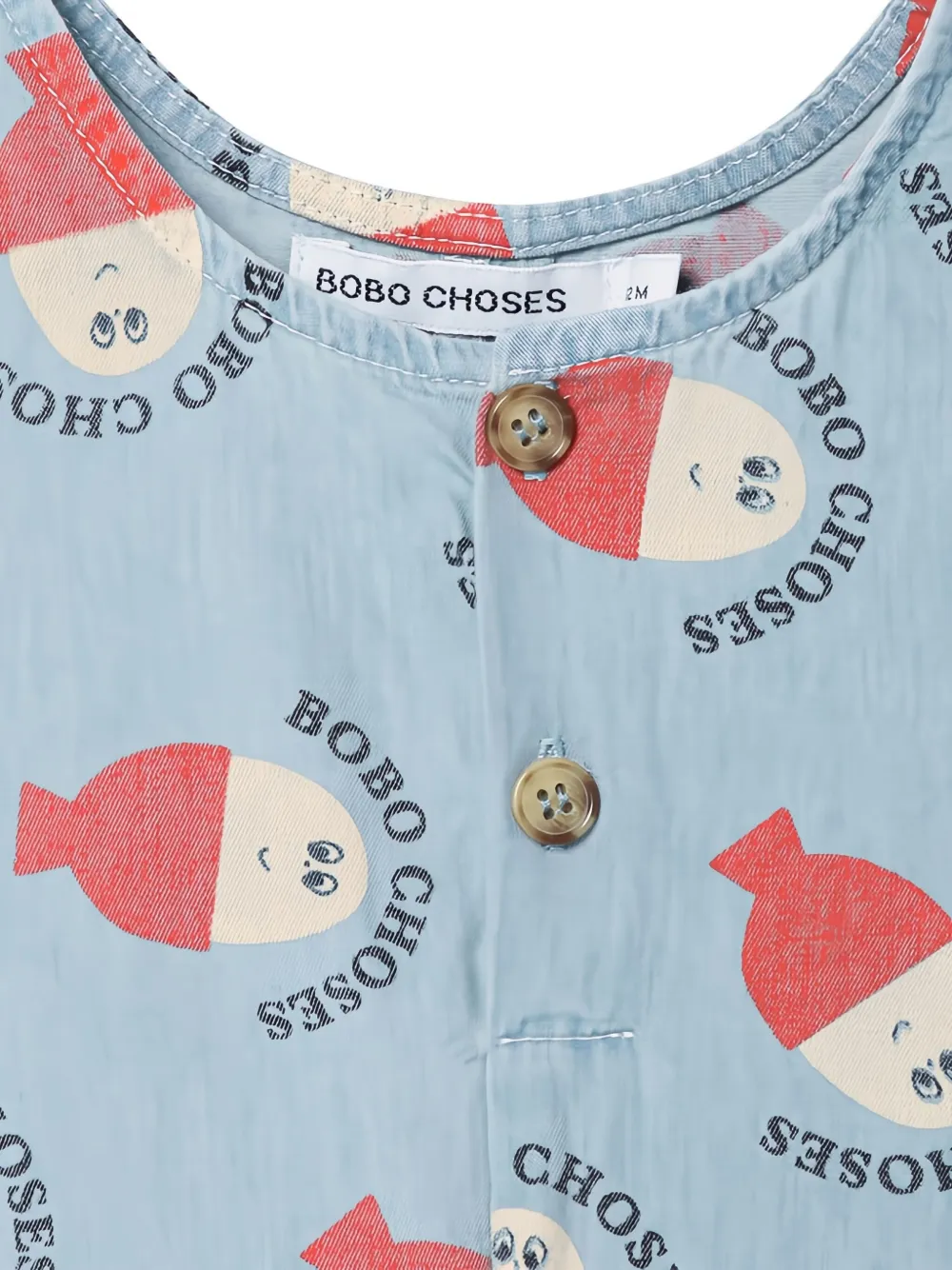 Bobo Choses Playsuit van spijkerstof Blauw