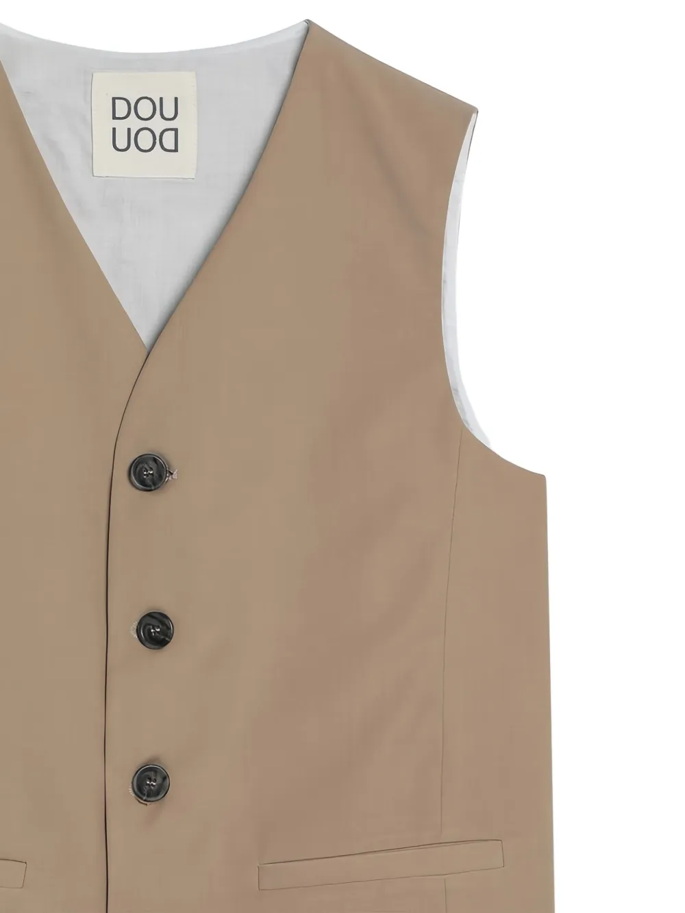 Douuod Kids Gilet met knoopsluiting Beige