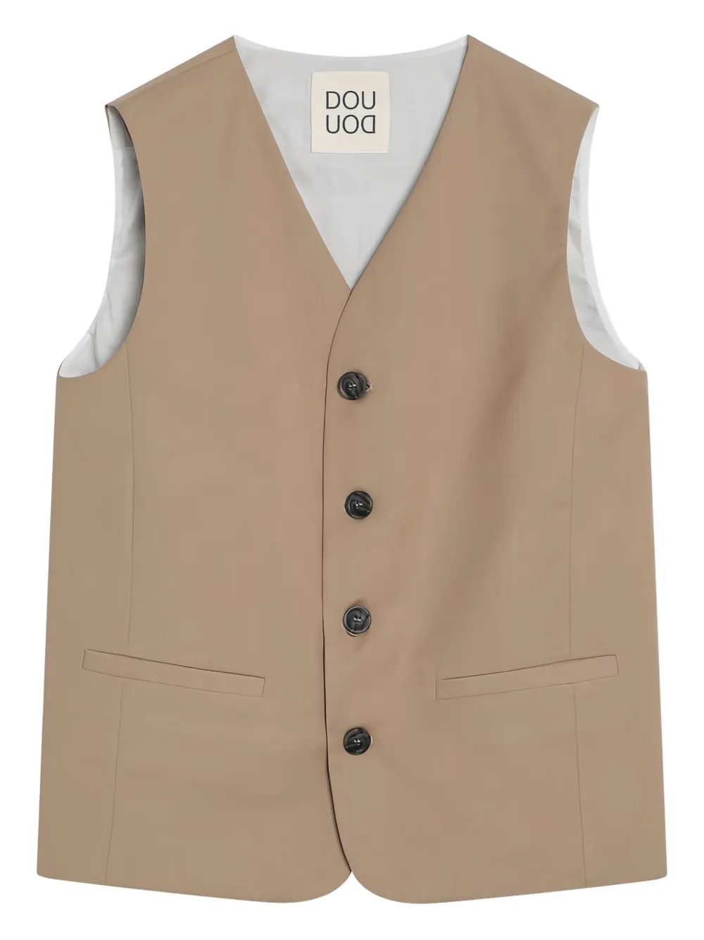 Douuod Kids Gilet met knoopsluiting Beige