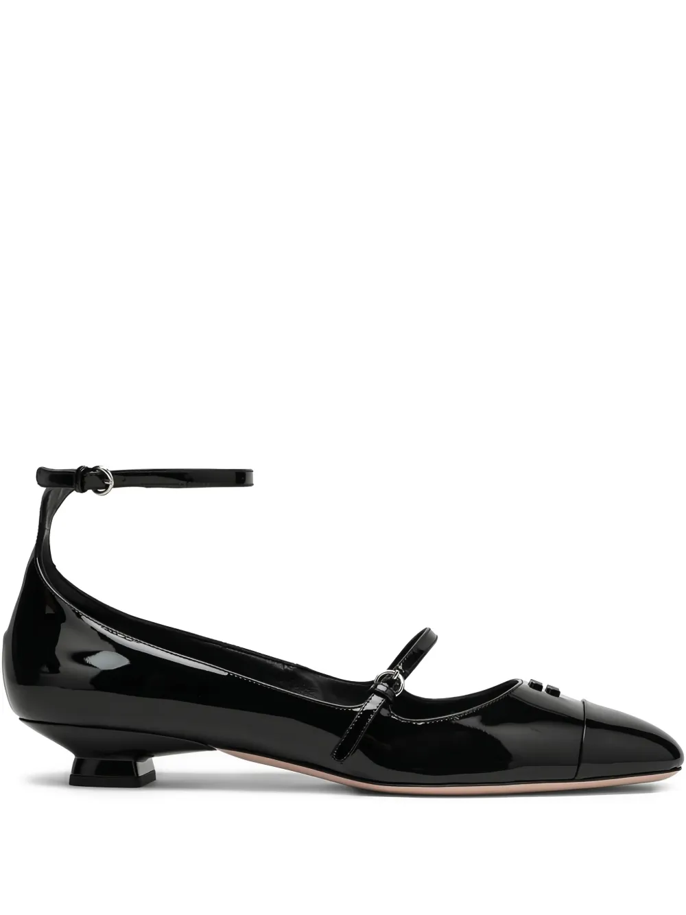 Miu Miu zapatillas con puntera en punta | negro | Image 1