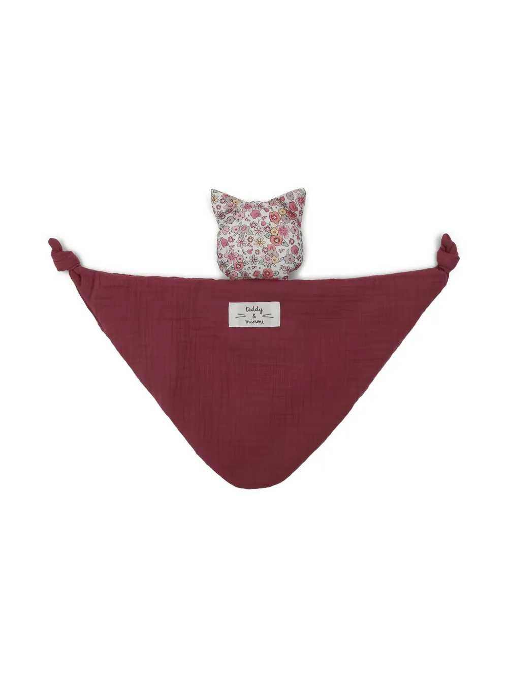 TEDDY & MINOU Dekbed met bloemenprint en kat Rood