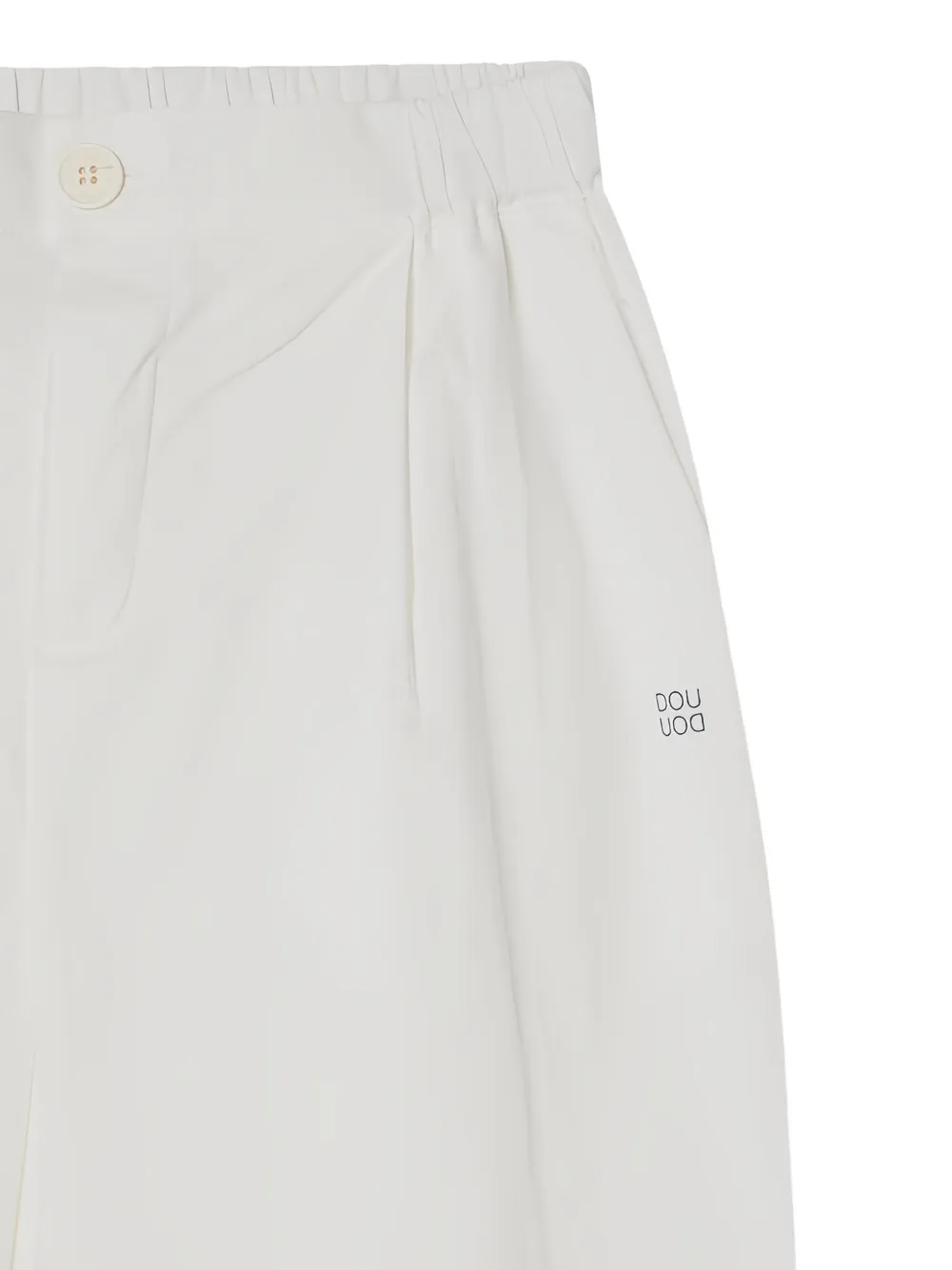 Douuod Kids Plooibroek met elastische taille Wit