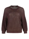 Peserico sequin-embellished jumper - Brown