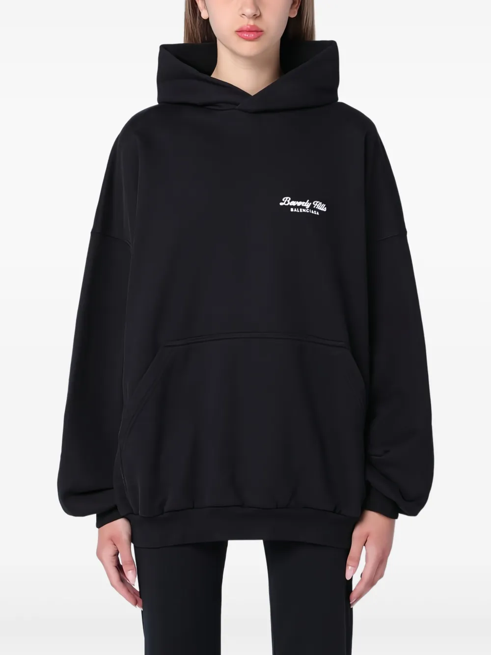 Balenciaga Hoodie met logo Zwart