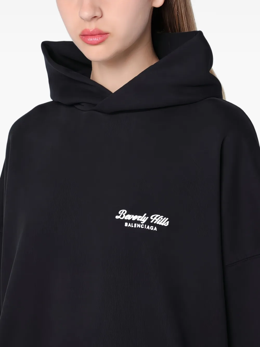 Balenciaga Hoodie met logo Zwart