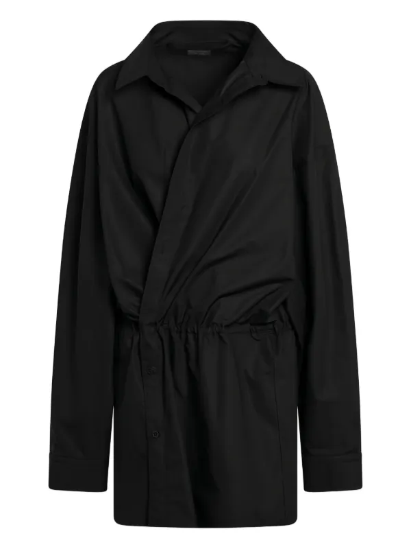 Balenciaga Shirt-style Mini Dress in Black