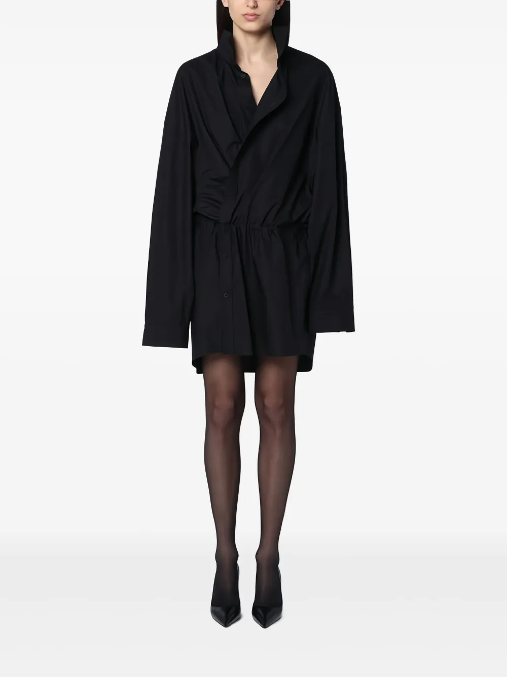 Balenciaga Mini-jurk in blousestijl Zwart