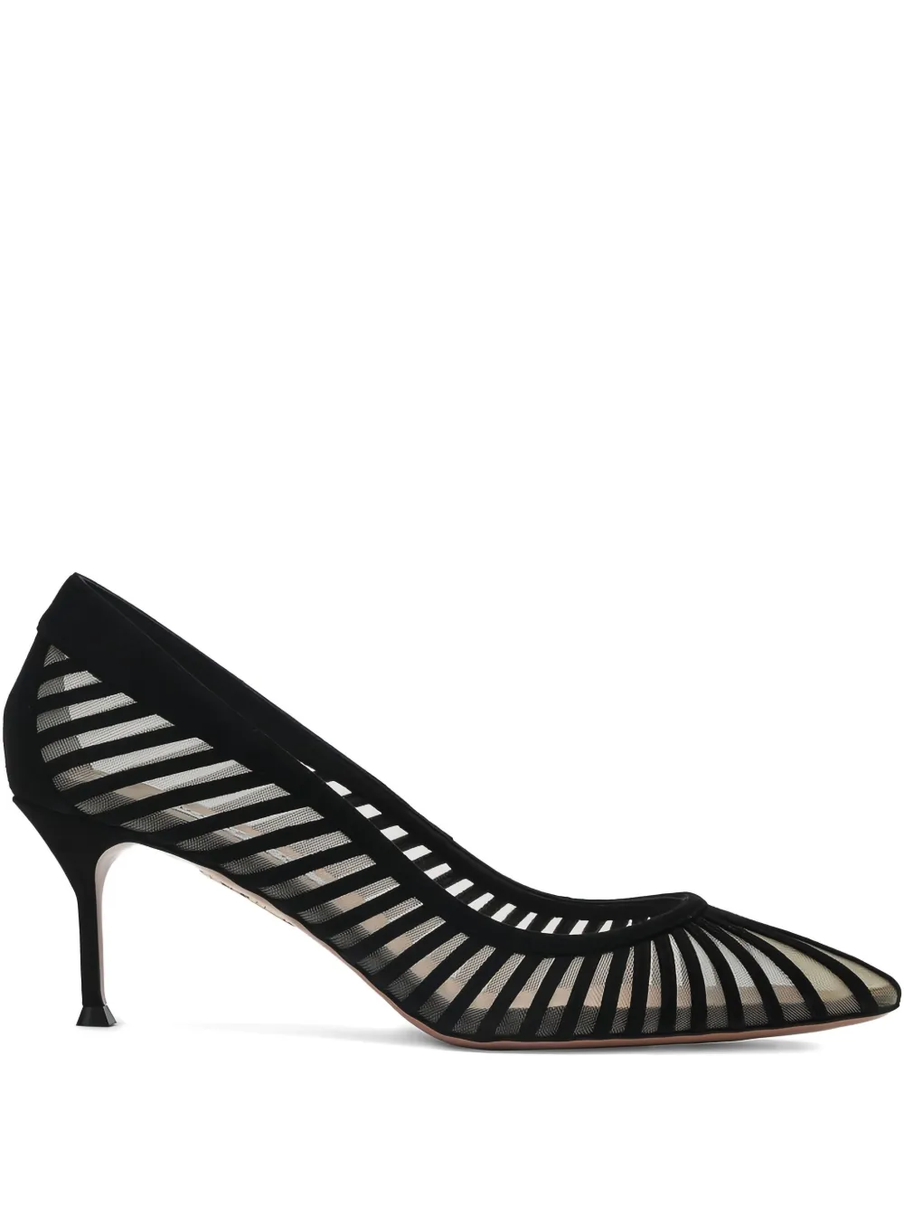 Aquazzura 65 mm mesh pumps Zwart