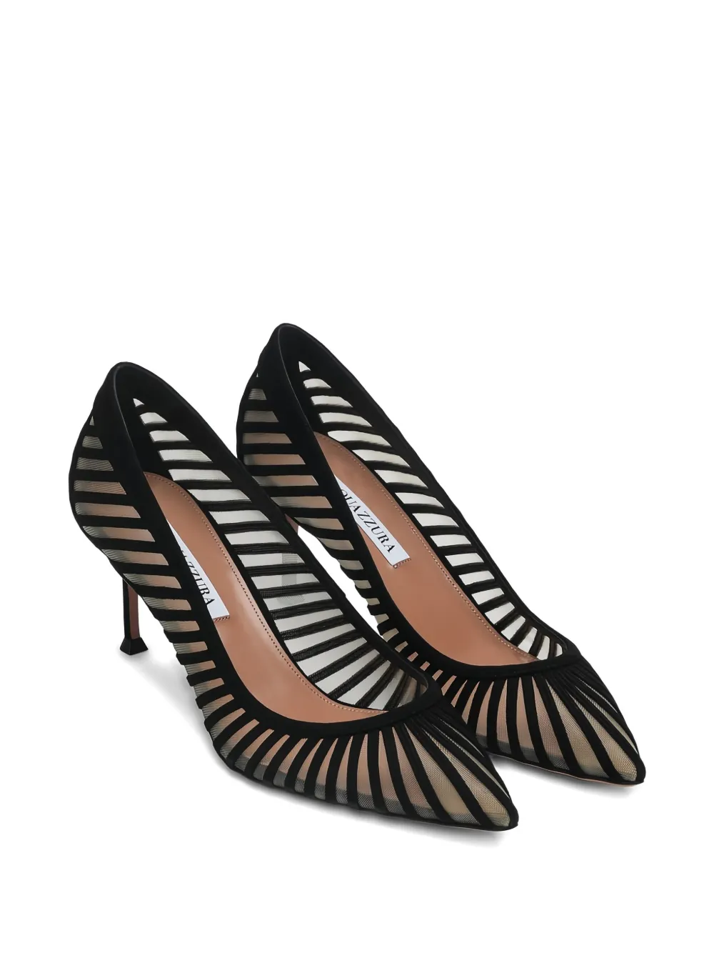 Aquazzura 65 mm mesh pumps - Zwart