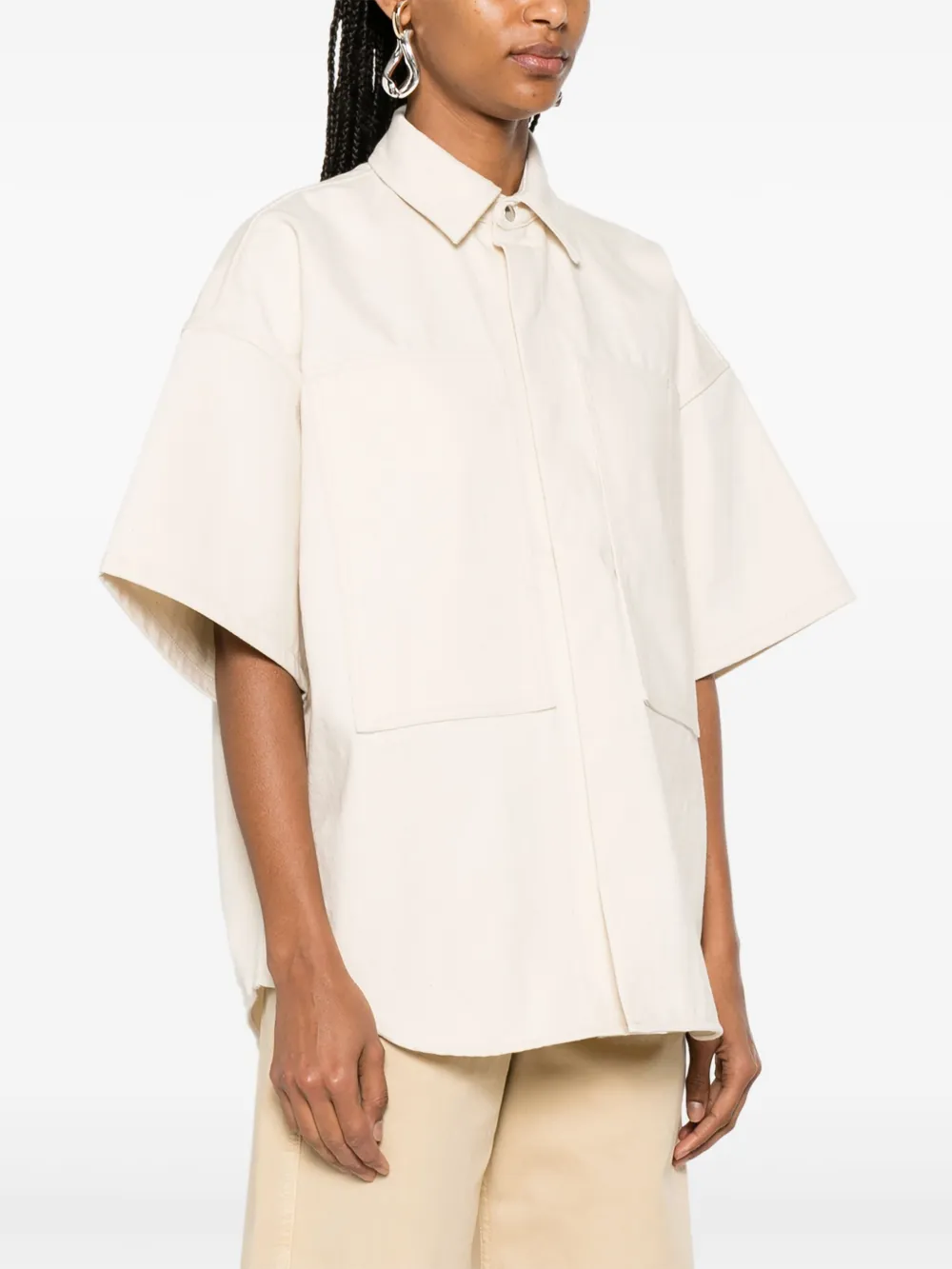 Jil Sander Blouse met twill weving Beige