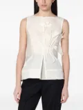MARK KENLY DOMINO TAN floral-appliqué top - White