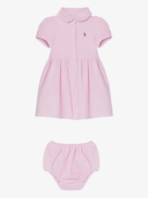 POLO RALPH LAUREN KIDS frilled-collar short-sleeve dress