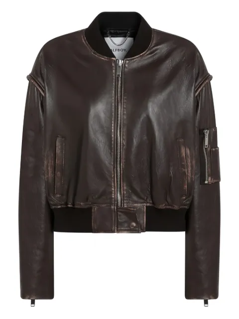 Halfboy chamarra bomber de cuero