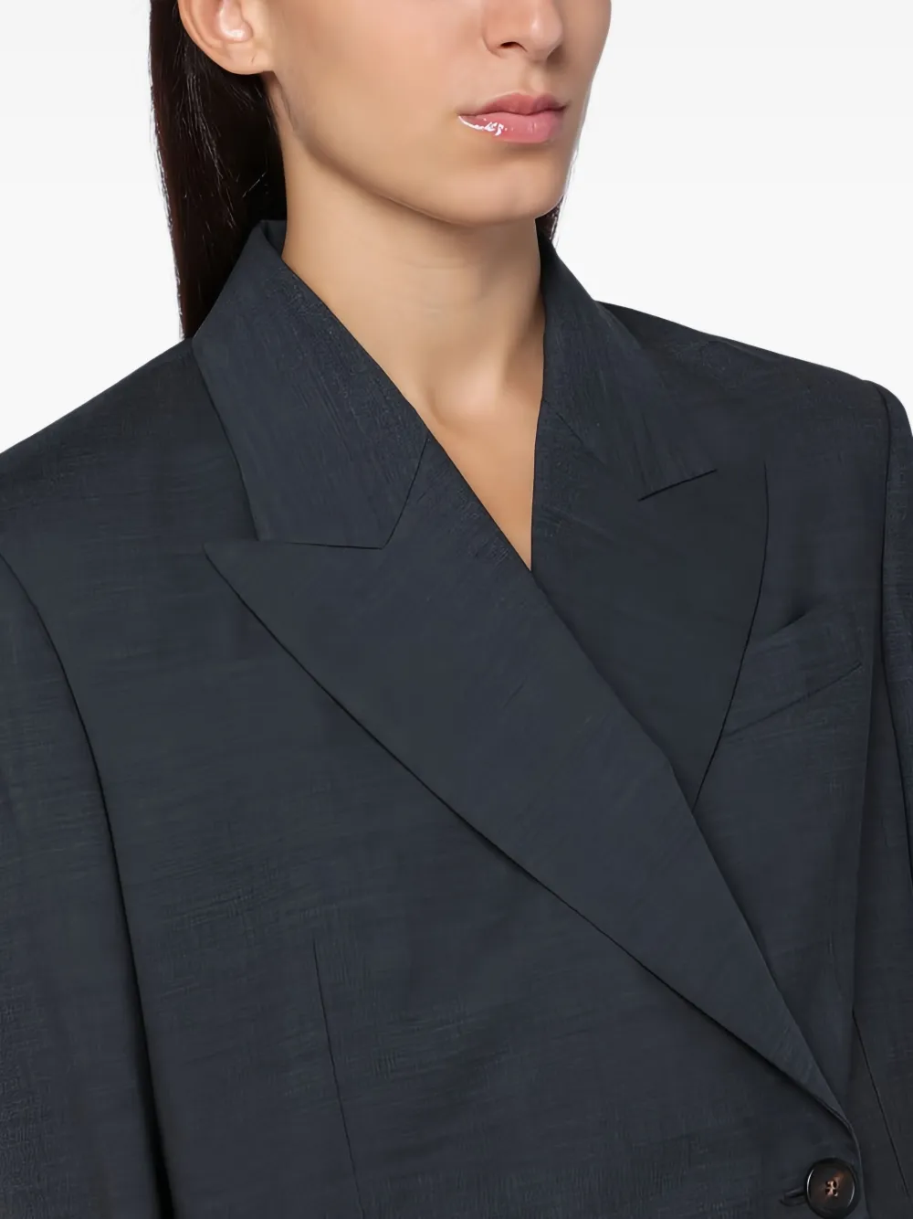 Brunello Cucinelli Cropped Blazer In Gray