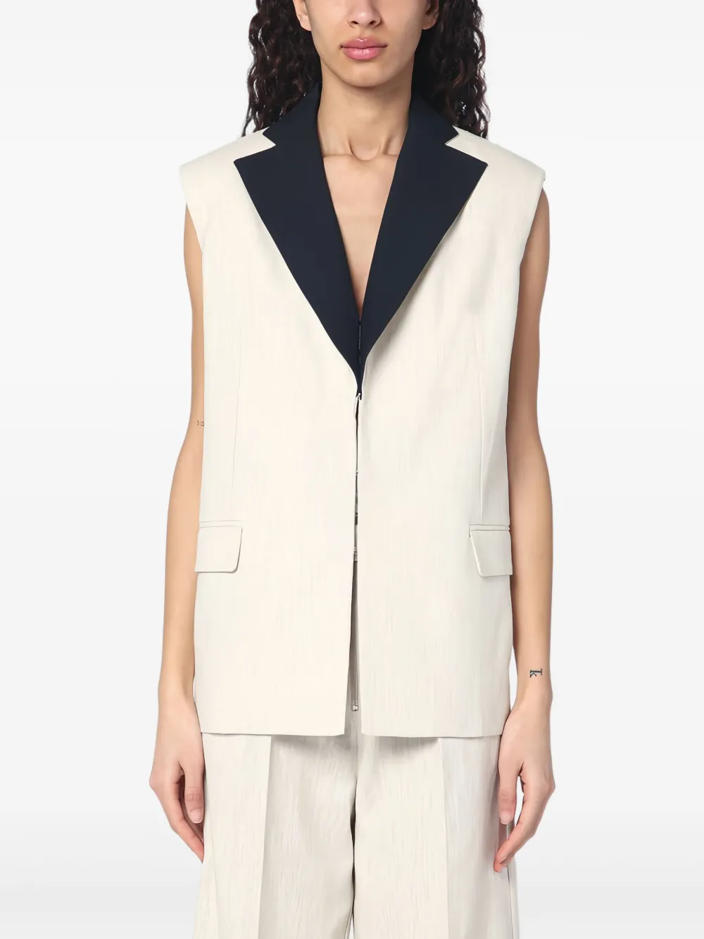 Erika Cavallini Davide gilet Beige