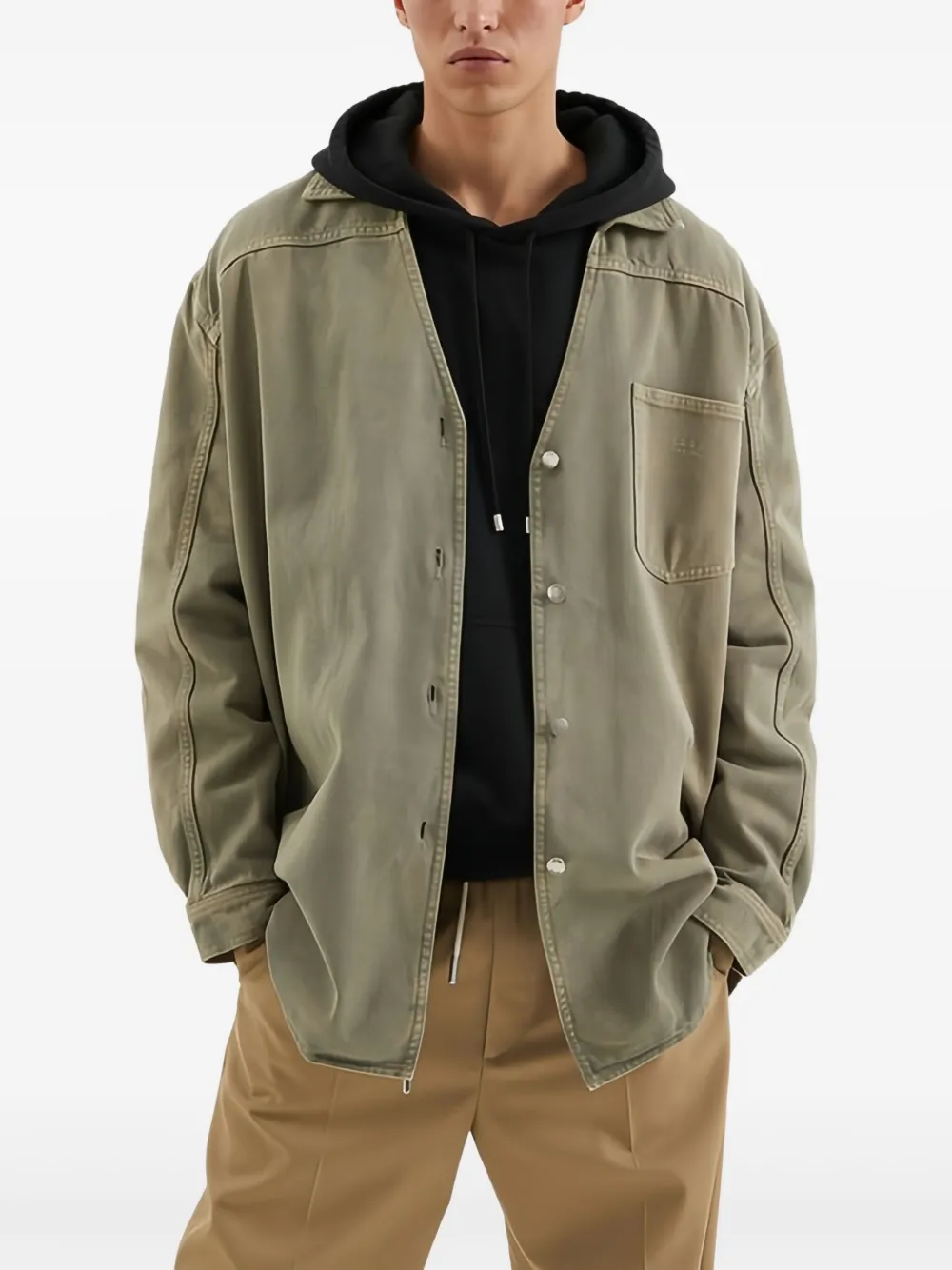 1989 STUDIO Denim overhemd Beige