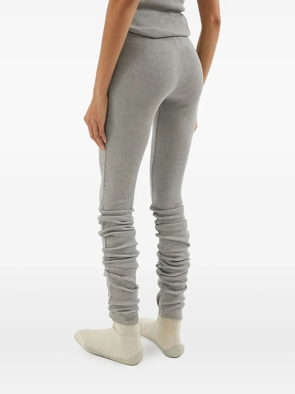 1989 STUDIO Legging met wafel gebreide Grijs
