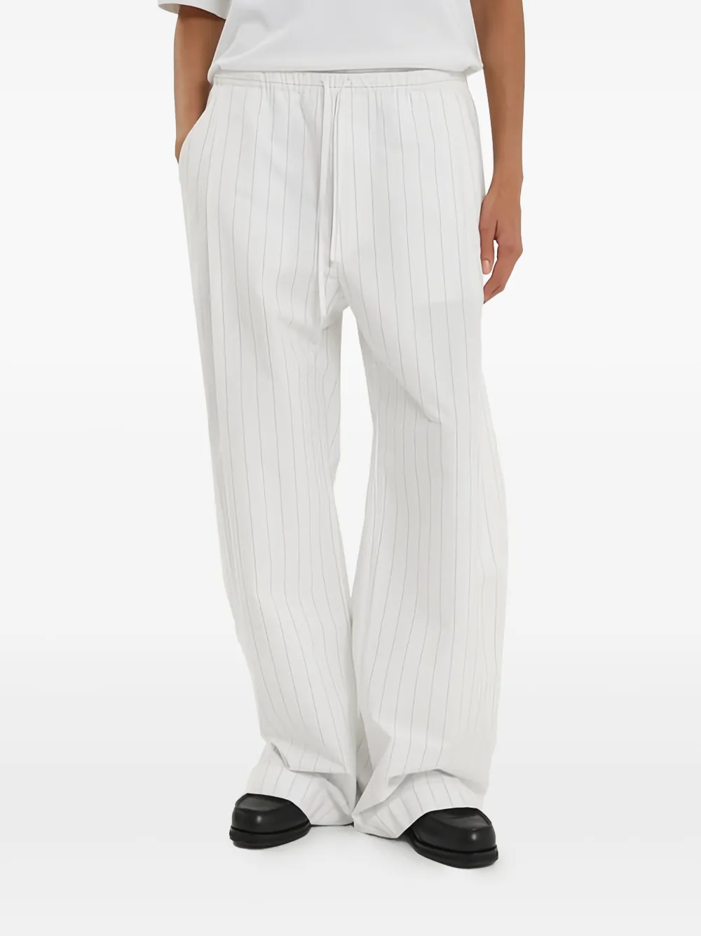 1989 STUDIO Gestreepte broek Wit