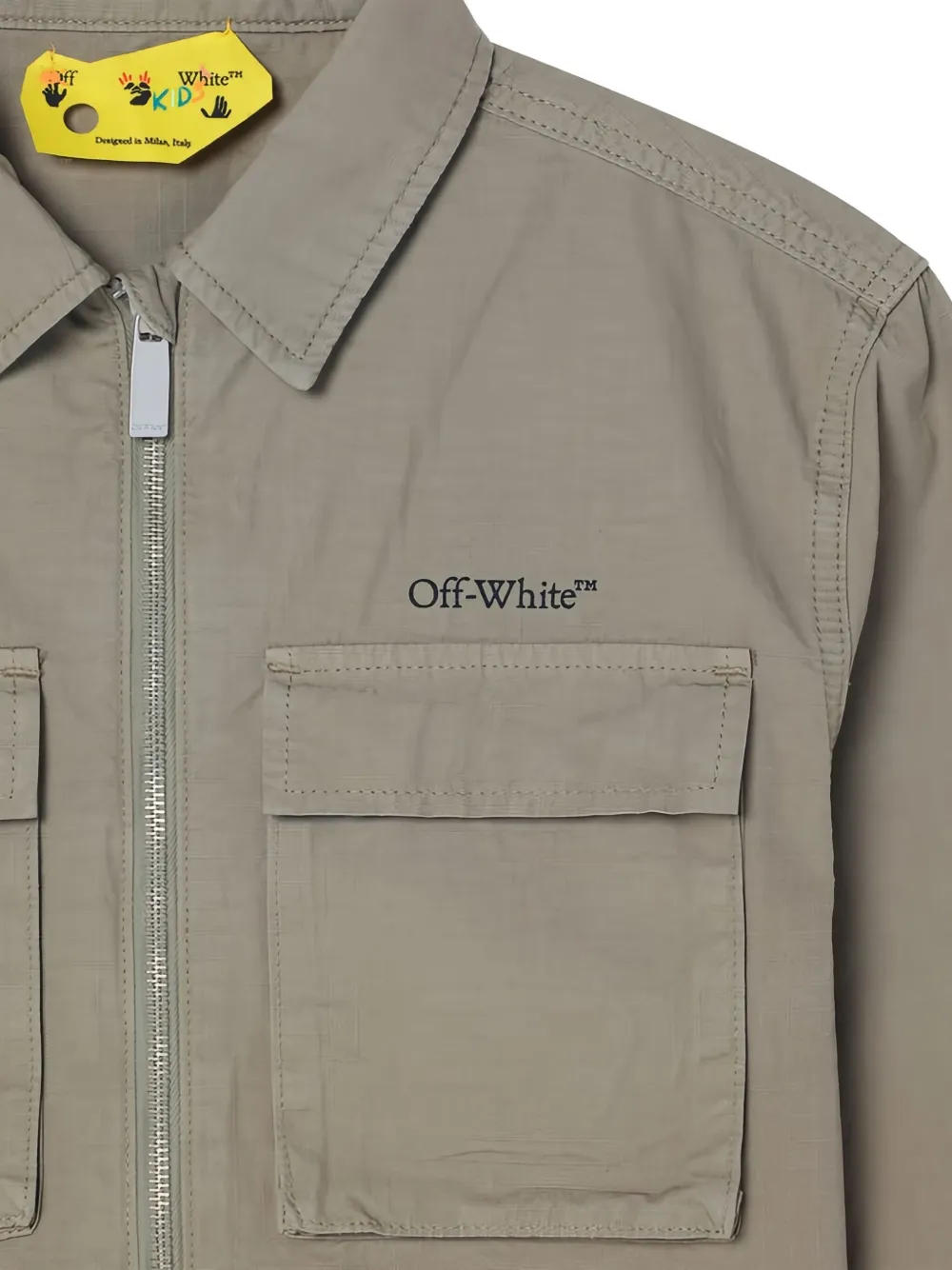 Off-White Kids Jack met Diag-strepen Groen