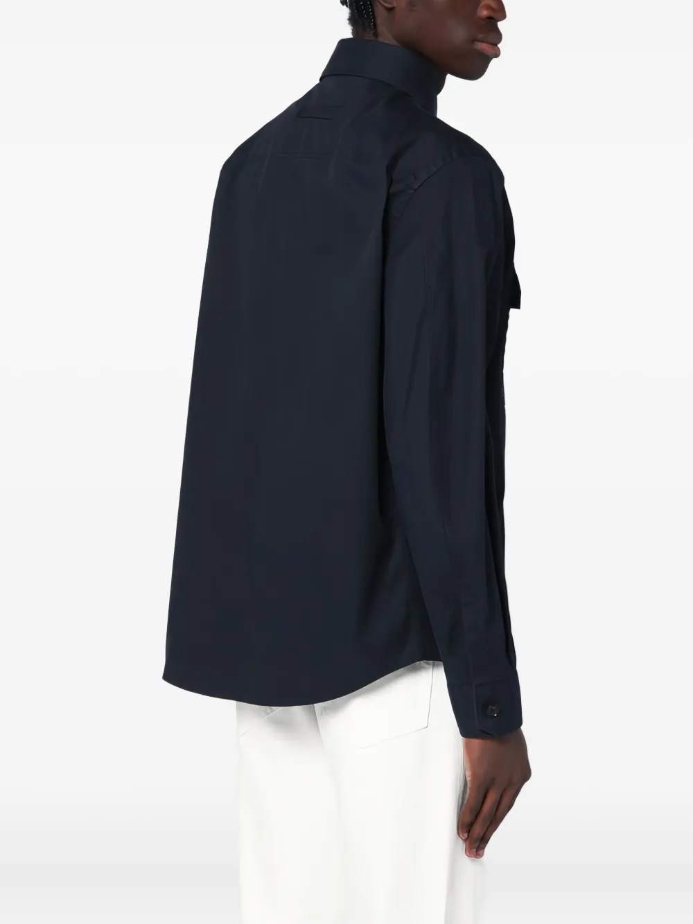 Zegna long-sleeves pocket shirt Blauw