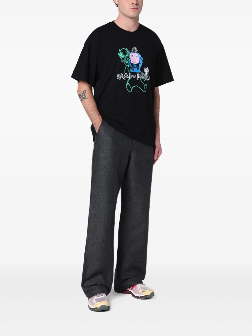 Brain Dead Katoenen straight broek - Zwart
