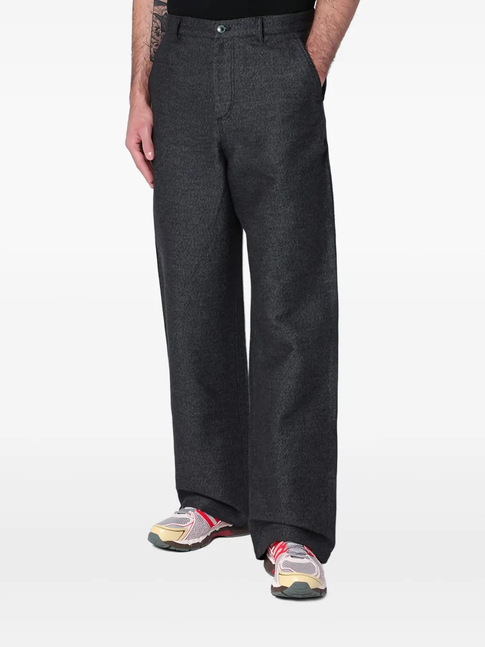 Brain Dead Katoenen straight broek Zwart