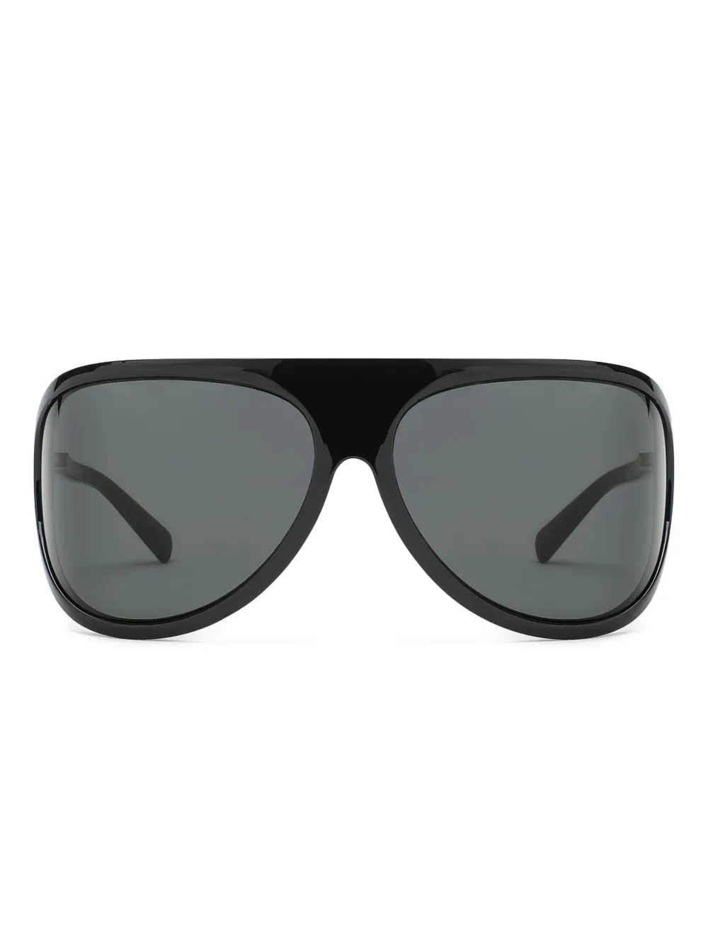 Miu Eyewear Zonnebril met schild montuur Zwart