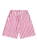 Douuod Kids striped elastic-waist shorts - Red