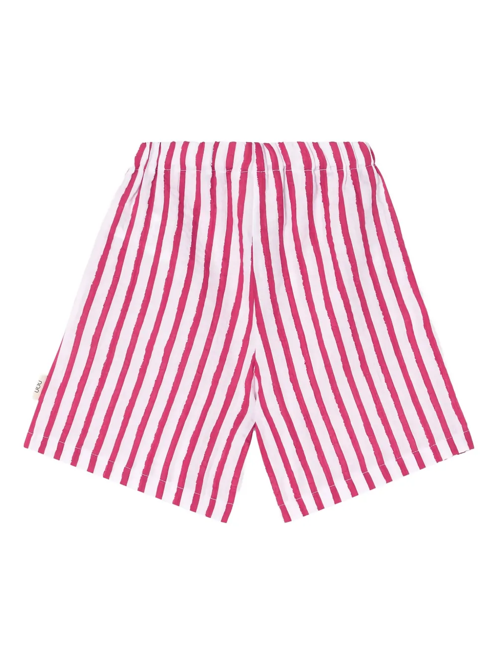 Douuod Kids Gestreepte shorts met elastische tailleband Rood
