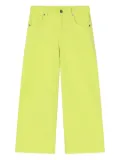 Douuod Kids logo-patch jeans - Yellow