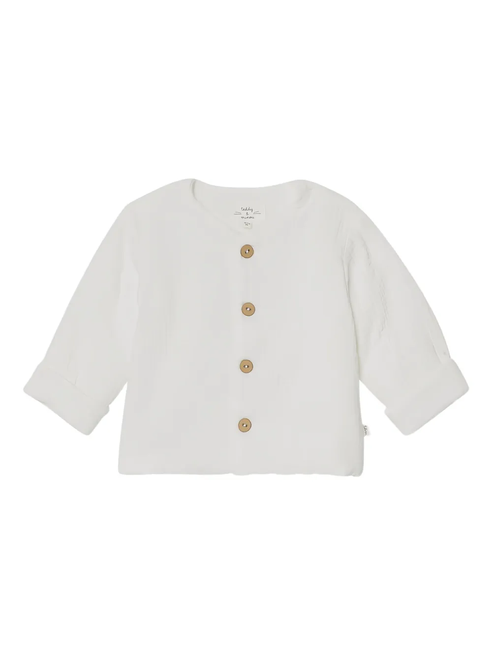 TEDDY & MINOU Cardigan de algodão | Branco | Image 1