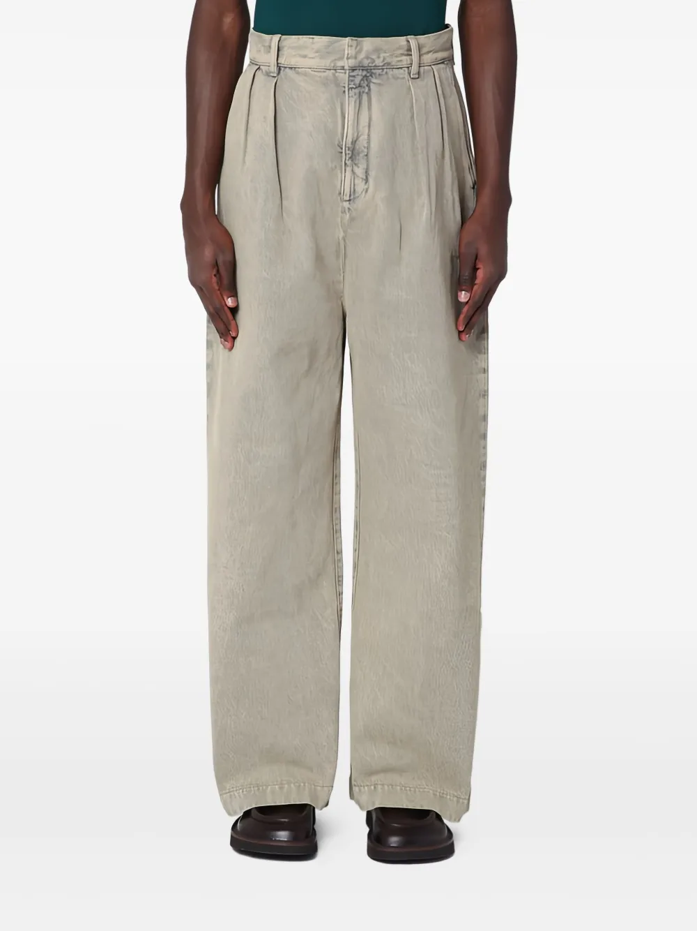 LOEWE Broek met geplooid-detail Beige