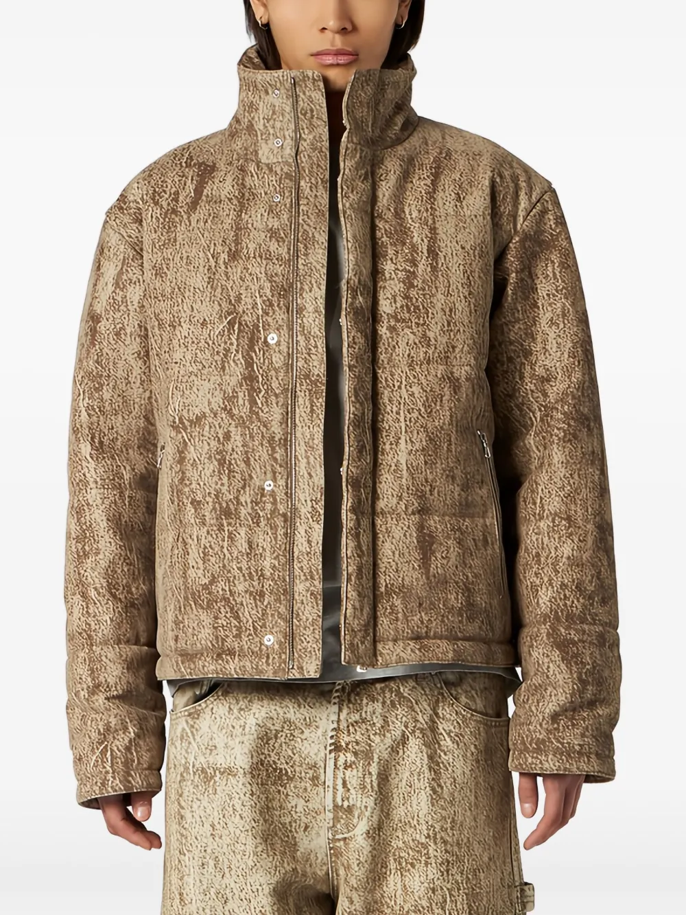 1989 STUDIO Katoenen gewatteerd jack Beige