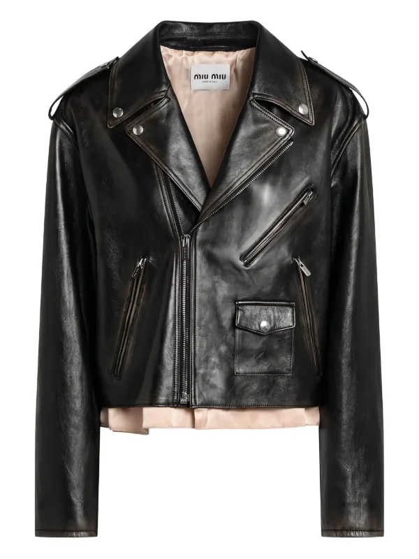ジャケット・アウター Miu Miu Leather Jacket 29672075_58784686_600.jpg