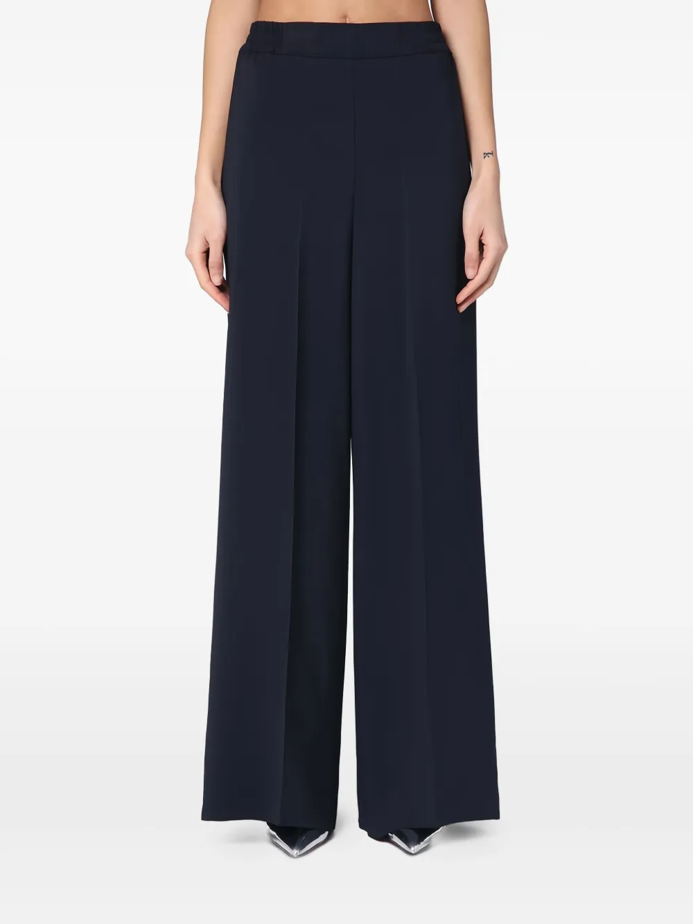Erika Cavallini High waist palazzo broek Blauw