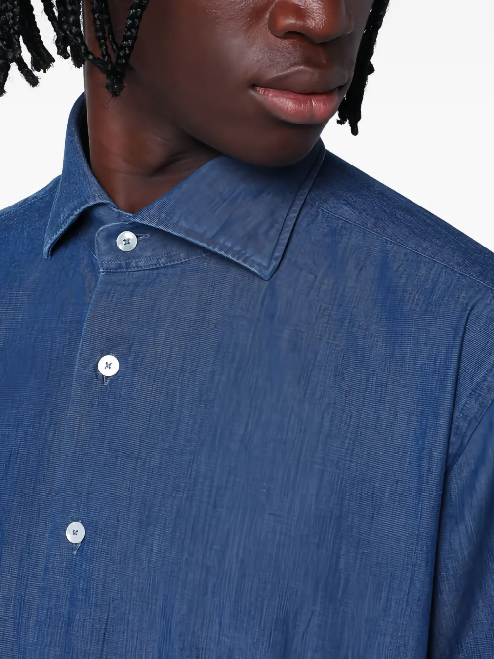 Xacus Katoenen overhemd Blauw