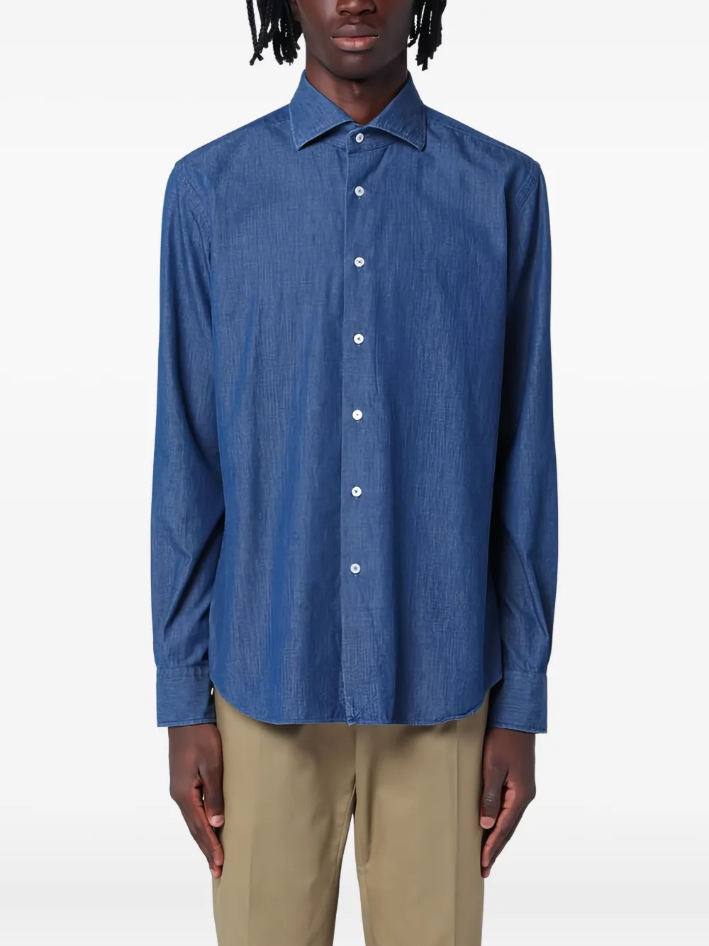 Xacus Katoenen overhemd Blauw