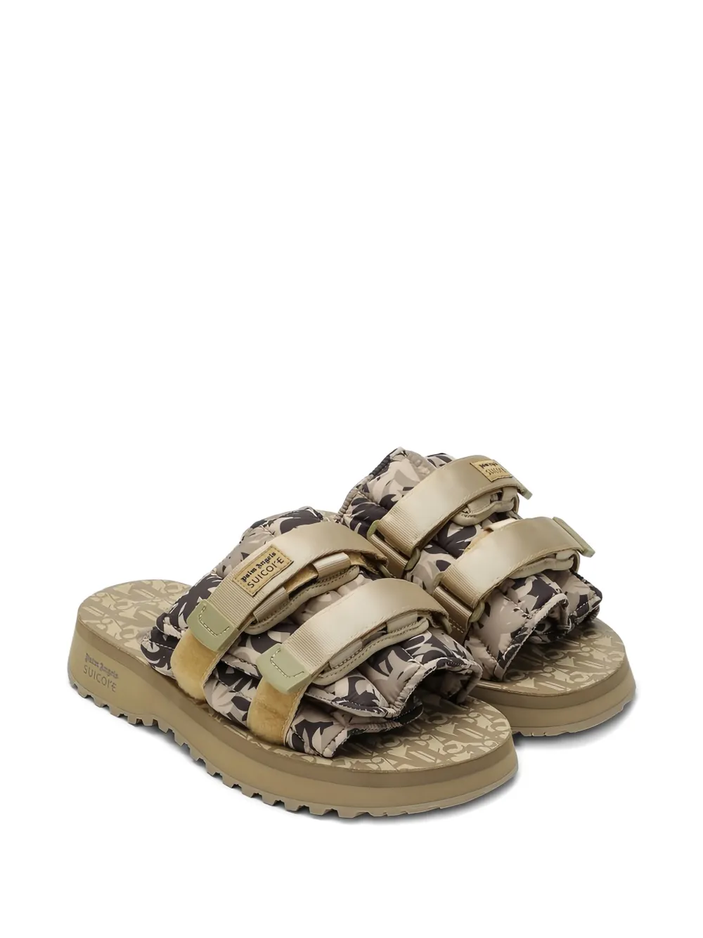 Palm Angels x Suicoke Moto-P sandalen met klittenband Groen