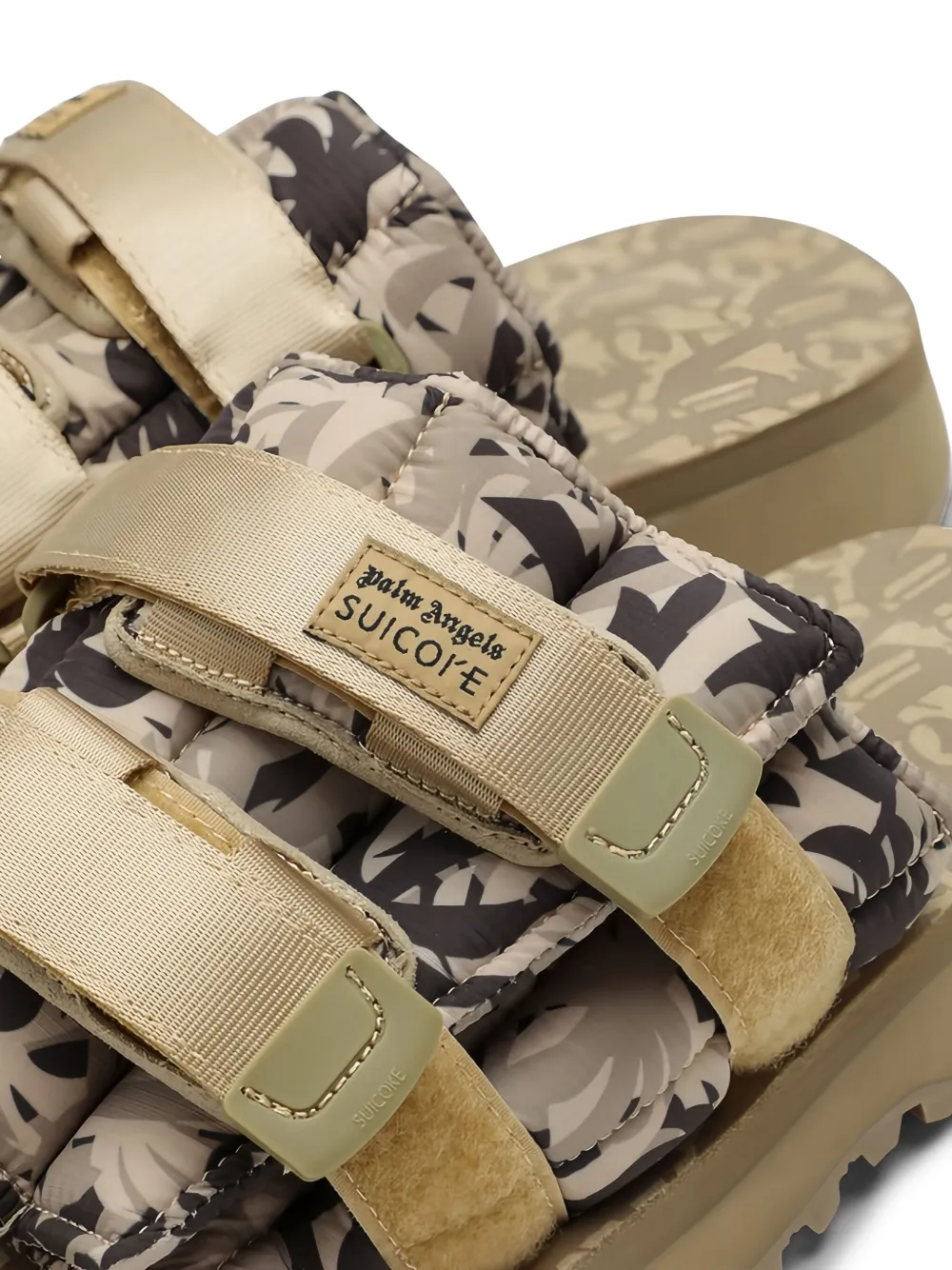 Palm Angels x Suicoke Moto-P sandalen met klittenband Groen