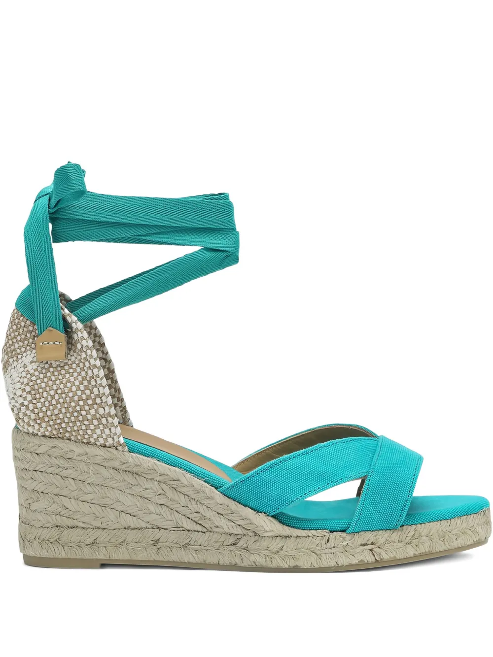 Castañer 50mm lace-up wedged espadrilles Blue
