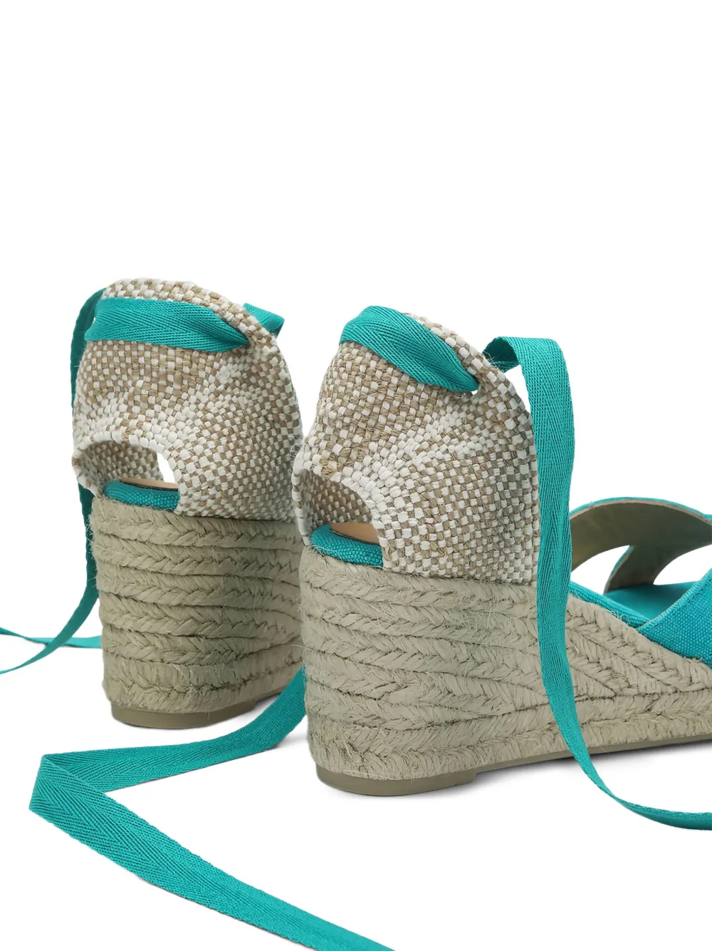 Castañer 50mm lace-up wedged espadrilles Blue