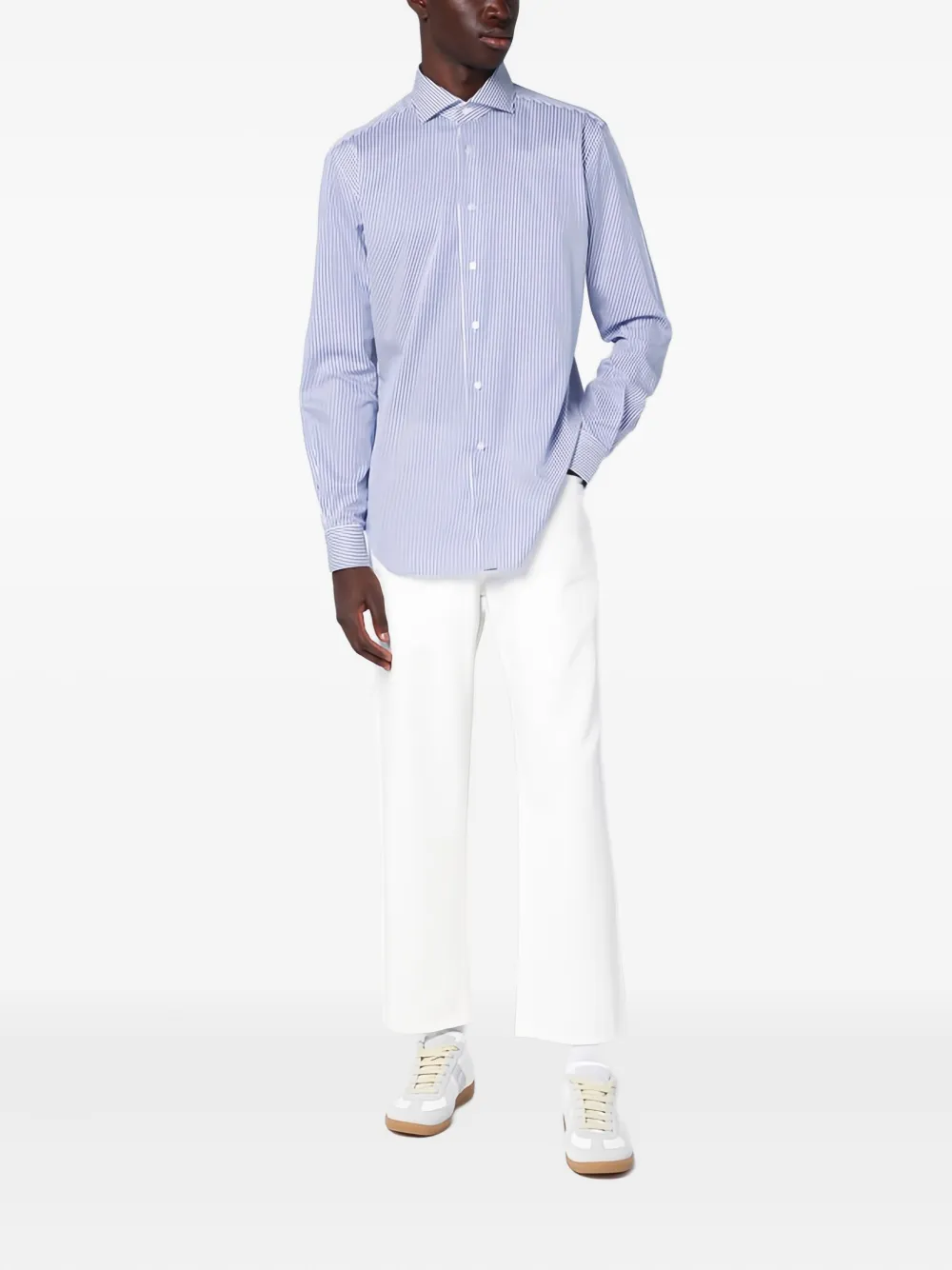 Xacus Gestreept overhemd Blauw